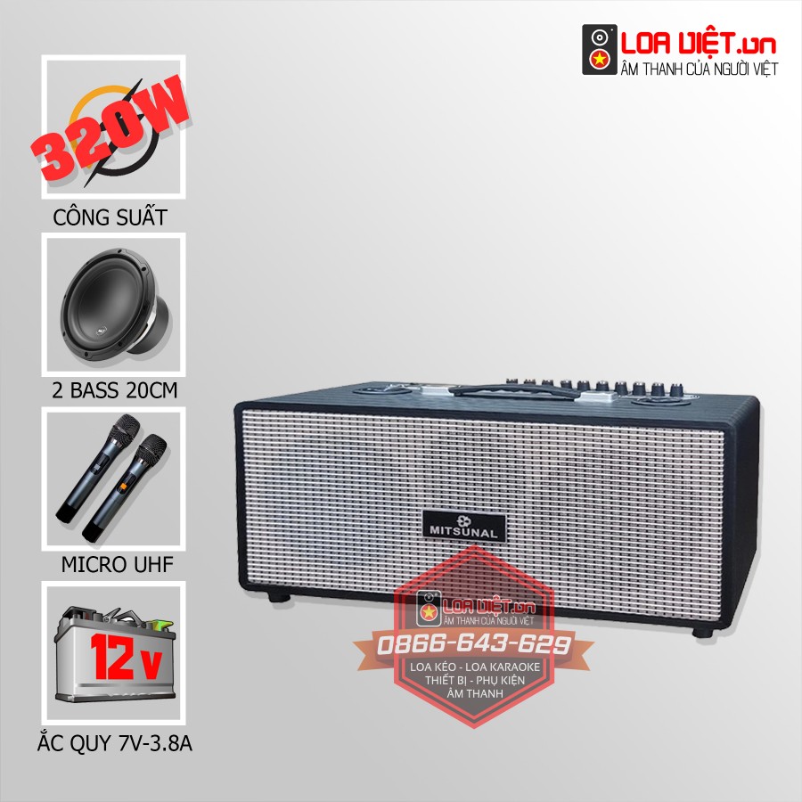 Loa xách tay karaoke Mitsunal M5s New model